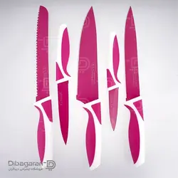 سرویس کفگیر ملاقه و چاقو | خرید ست کفگیر ملاقه 12پارچه سیلیکونی (3رنگ)| دیباگران