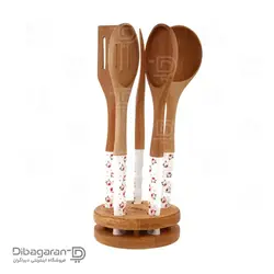 سرویس کفگیر ملاقه چوبی ریور - خرید ست کفگیر و ملاقه - فروشگاه اینترنتی دیباگران