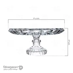 شیرینی خوری پیرلس پایه دار مدل آکوامارین کد 71700W |دیباگران