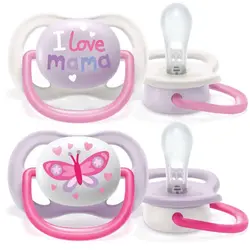 پستانک اونت اولترا ایر ۲عددی ۰-۶ ماه avent ultra air پروانه و لاو ماما