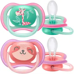 پستانک اونت اولترا ایر تکی +۱۸ ماه avent ultra air فیلیپس زرافه و کوالا