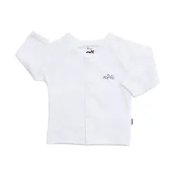 جلودکمه آدمک طرح خورشید سفید سایز نوزادی تا 1 سال تونیک مانتو