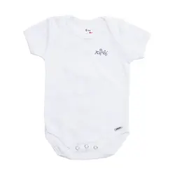 زیردکمه دار آستین کوتاه آدمک طرح خورشید سفید سایز نوزادی تا 3 سال بادی ادمک