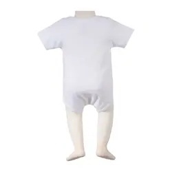 زیردکمه دار آستین کوتاه آدمک طرح خورشید سفید سایز نوزادی تا 3 سال بادی ادمک