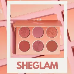 پالت سایه شیگلم در 6 رنگ ( Sheglam Floral Flush Blush Palette )
