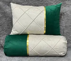 ست روبالشی مخمل تک نوار
