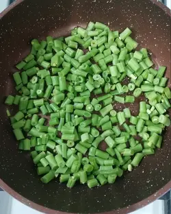 لوبیا سبز سرخ شده