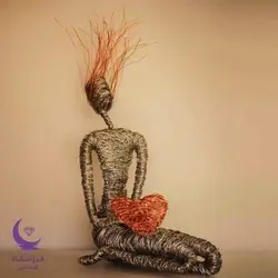 مجسمه سیمی دختر عاشق - شاپ اکسسوری