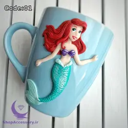 جذاب‌ترین ماگ با طرح پری دریایی[طرح100%دست ساز]