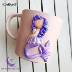 جذاب‌ترین ماگ با طرح پری دریایی[طرح100%دست ساز]