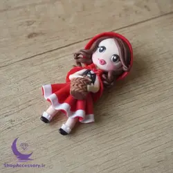 آویز عروسکی شنل قرمزی - شاپ اکسسوری