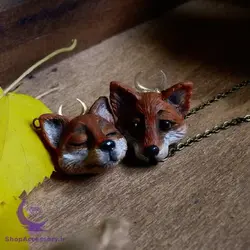 ست گردنبند و انگشتر روباه شاخ ماه - شاپ اکسسوری