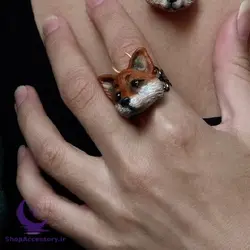 ست گردنبند و انگشتر روباه شاخ ماه - شاپ اکسسوری