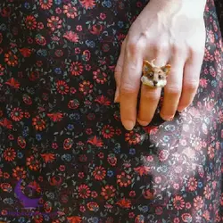 ست گردنبند و انگشتر روباه شاخ ماه - شاپ اکسسوری