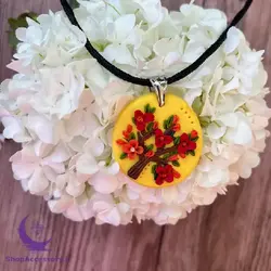 گردنبند دست ساز درخت شکوفه زده - شاپ اکسسوری