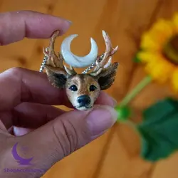 گوزن دست ساز مینیاتوری شاخ ماه - شاپ اکسسوری