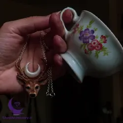 گوزن دست ساز مینیاتوری شاخ ماه - شاپ اکسسوری