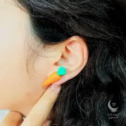 گوشواره فانتزی طرح هویج - شاپ اکسسوری