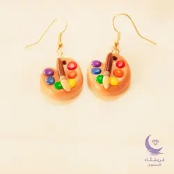 گوشواره هنری طرح پالت رنگی - شاپ اکسسوری