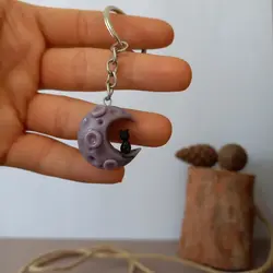 آویز گربه و مهتاب (آویز کیف، گوشی، کوله، کلید، سوئیچ) - شاپ اکسسوری