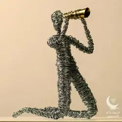 مجسمه مفتولی آدمک دیده بان - شاپ اکسسوری