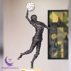 مجسمه مفتولی بانوی بسکتبالیست - شاپ اکسسوری