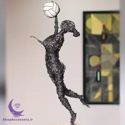 مجسمه مفتولی بانوی بسکتبالیست - شاپ اکسسوری