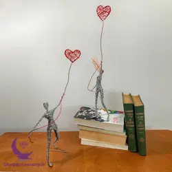 مجسمه مفتولی زوج عاشق - شاپ اکسسوری