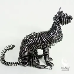 مجسمه مفتولی سگ نشسته - شاپ اکسسوری