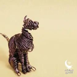 مجسمه مفتولی سگ نشسته - شاپ اکسسوری