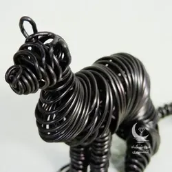 مجسمه مفتولی سگ نشسته - شاپ اکسسوری