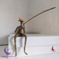 مجسمه مفتولی مرد ماهی گیر - شاپ اکسسوری