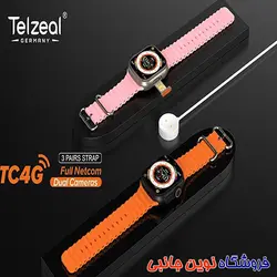 ساعت هوشمند Telzeal مدل TC4G سیم کارت خور 64 گیگ حافظه داخلی 4 گیگ رم  2 دوربین و 3 بند | Telzeal TC4G 64GB/4GB 4G Sim Support Dual Camera Smart Watch (تک و عمده))