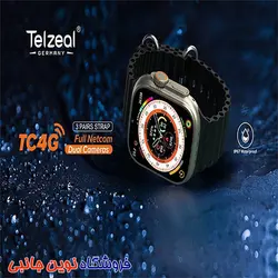 ساعت هوشمند Telzeal مدل TC4G سیم کارت خور 64 گیگ حافظه داخلی 4 گیگ رم  2 دوربین و 3 بند | Telzeal TC4G 64GB/4GB 4G Sim Support Dual Camera Smart Watch (تک و عمده))