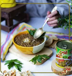 کنسرو عدس قدس خراسان کلیددار 380 گرم