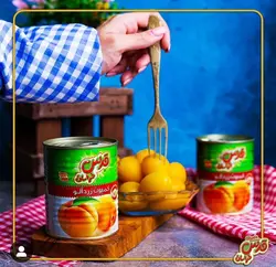 کمپوت زردآلو قدس خراسان کلیددار 380 گرم