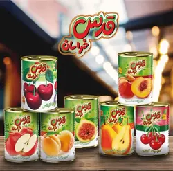 کمپوت زردآلو قدس خراسان کلیددار 380 گرم