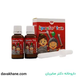 قطره خوراکی آهن لیپوزوفر تویین بنیان سلامت کسری 30*2 میلی لیتر