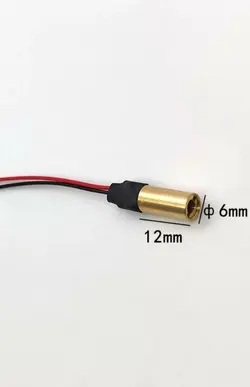 ماژول لیزر 5 میلی وات قرمز (3 تا 5 ولتی) 6*12میلی متر