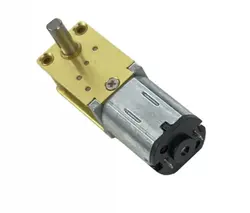 موتور دنده DC کوچک 6 ولت 63دور بر دقیقه با گیربکس فلزی کاهنده دنده افقی حلزونی ZGA1218