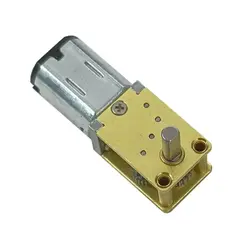 موتور دنده DC کوچک 6 ولت 63دور بر دقیقه با گیربکس فلزی کاهنده دنده افقی حلزونی ZGA1218