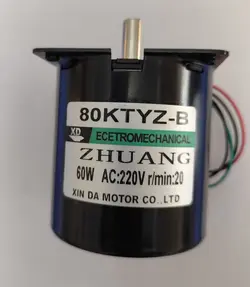 80KTYZ-20RPM موتور گیربکس AC 220V برندZHUANG