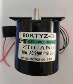 80KTYZ-20RPM موتور گیربکس AC 220V برندZHUANG