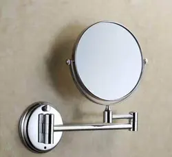 آینه سرویس بهداشتی و‌ حمام مدل بازویی نقره ای کروم