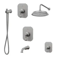 ست شیرآلات کسری مدل ناپل توکار کروم مات (حمام تیپ 1، روشویی، توالت)