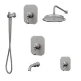 ست شیرآلات کسری مدل ناپل توکار کروم مات (حمام تیپ 1، روشویی، توالت)