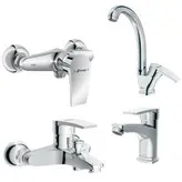 ست شیرآلات شودر مدل اطلس پلاس مجموعه 4 عددی