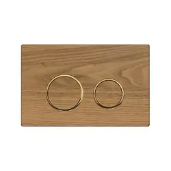 کلید تخلیه توکار گرد روکش طبیعی چوب بلوط با رینگ طلایی (29) فلاش تانک ایران