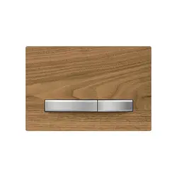 کلید تخلیه توکار پرایم روکش طبیعی چوب بلوط با دکمه کروم (68) فلاش تانک ایران