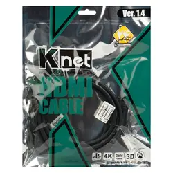 کابل K-net HDMI 4K 3m - فروشگاه اینترنتی توحید رایانه | پخش لوازم جانبی کامپیوتر